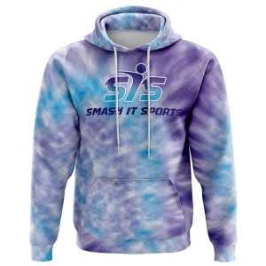 Smash It Sports Core Fleece Hoodie - Purple/Blue Tie Dye - Ladies