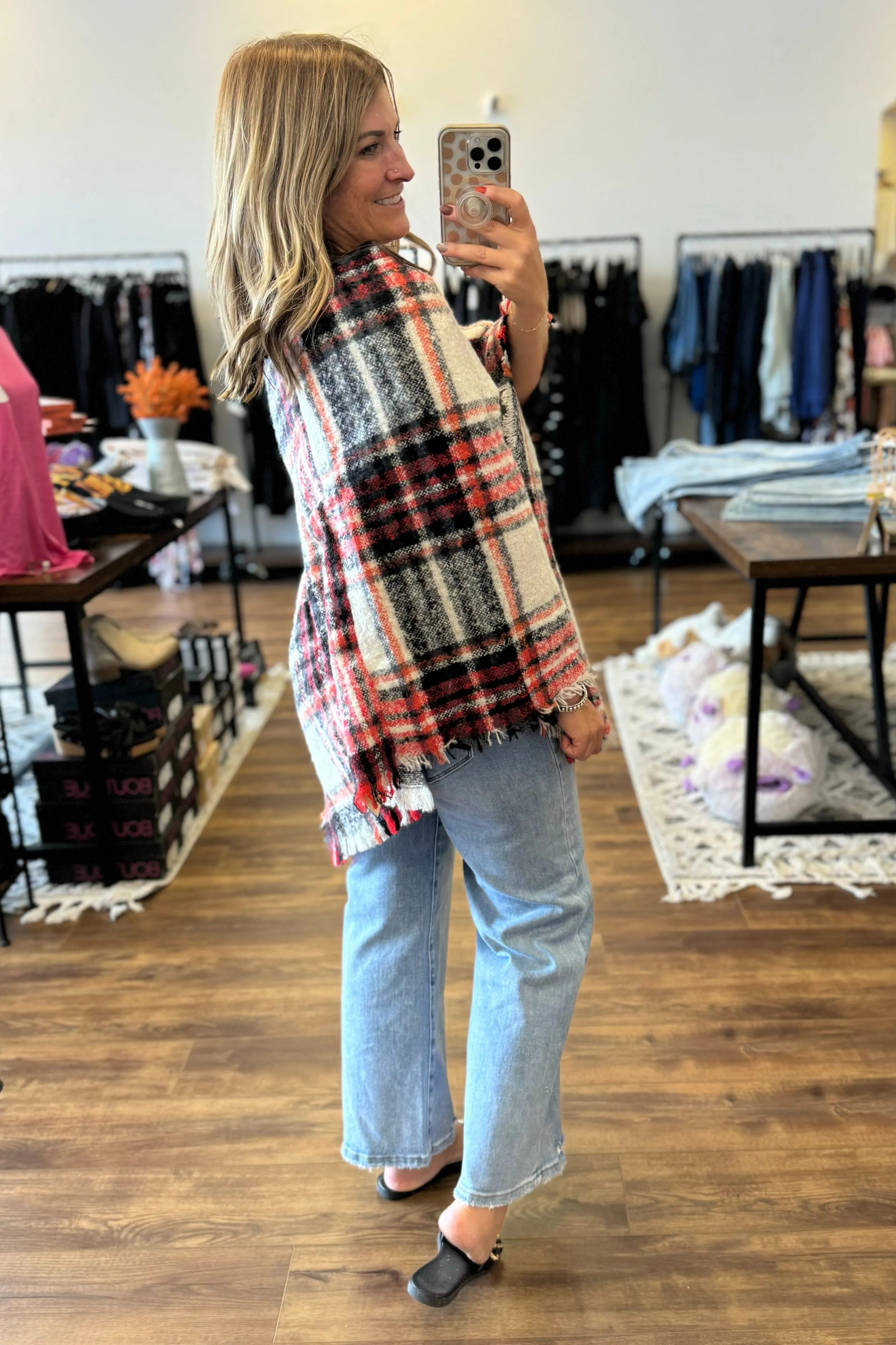 The Perfect Plaid Poncho