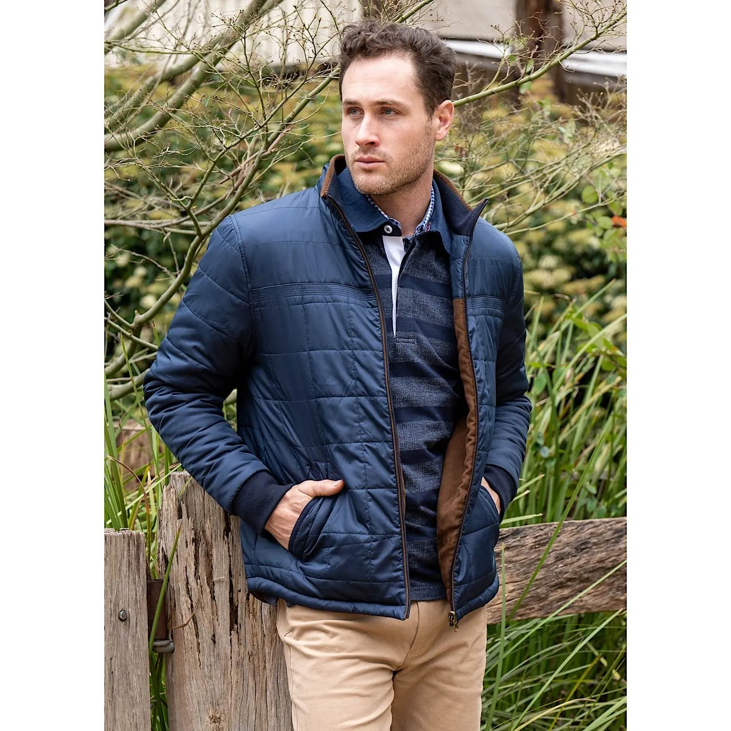 Thomas Cook Men's Lysterfield Reversible Jacket Navy/Tan