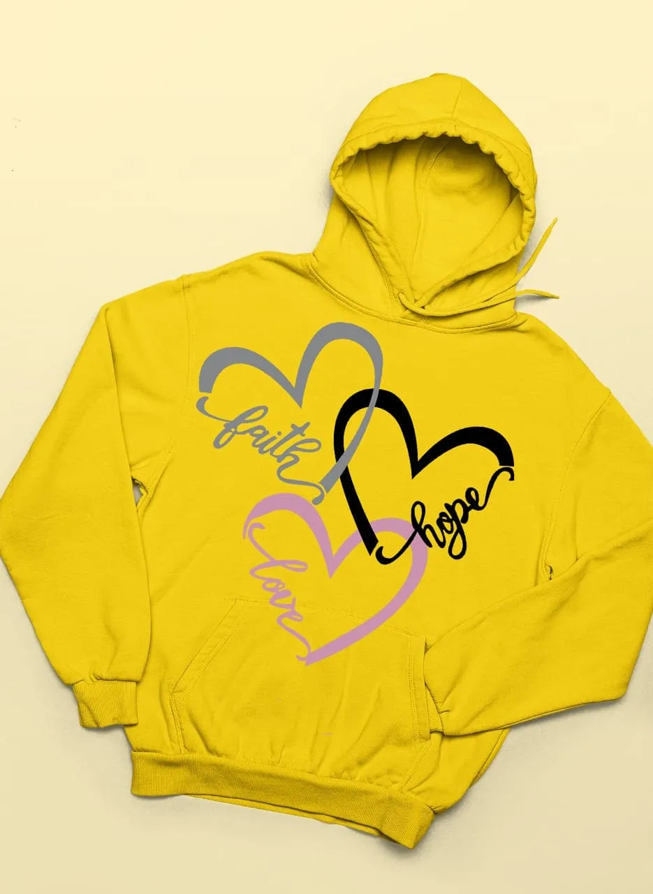 Three Hearts Winter Warm Hoodies And Sweatshirts