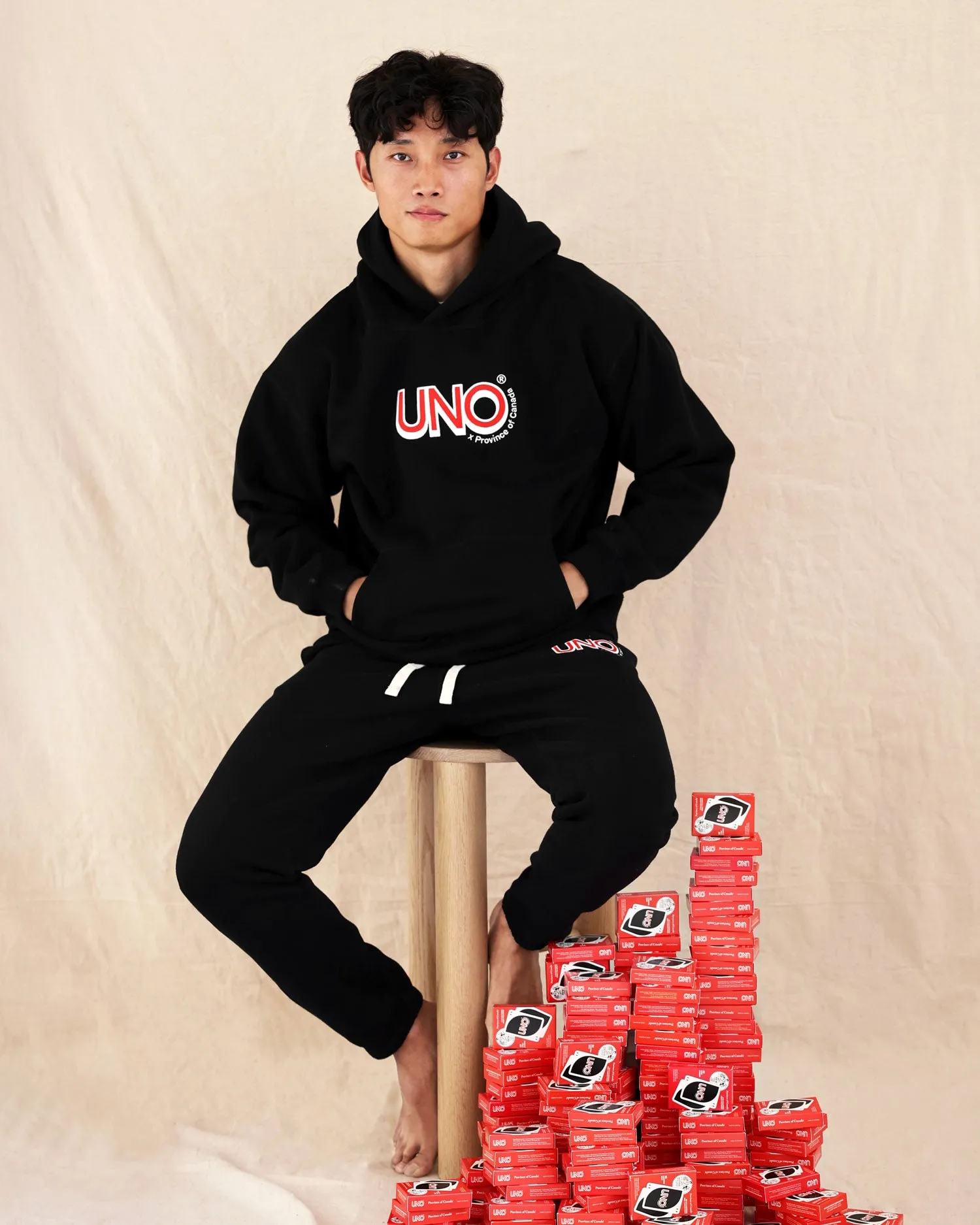 UNO™ Fleece Hoodie Black - Unisex