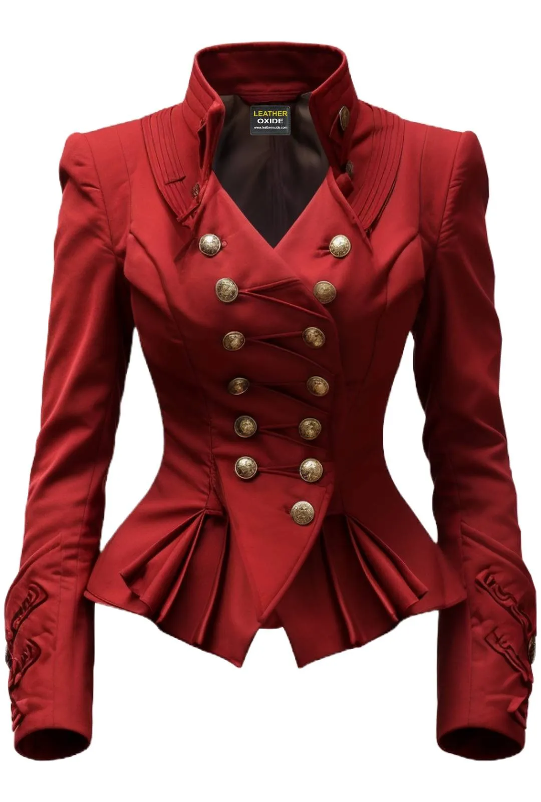 Women Red Stylish Cotton Fancy Outerwear