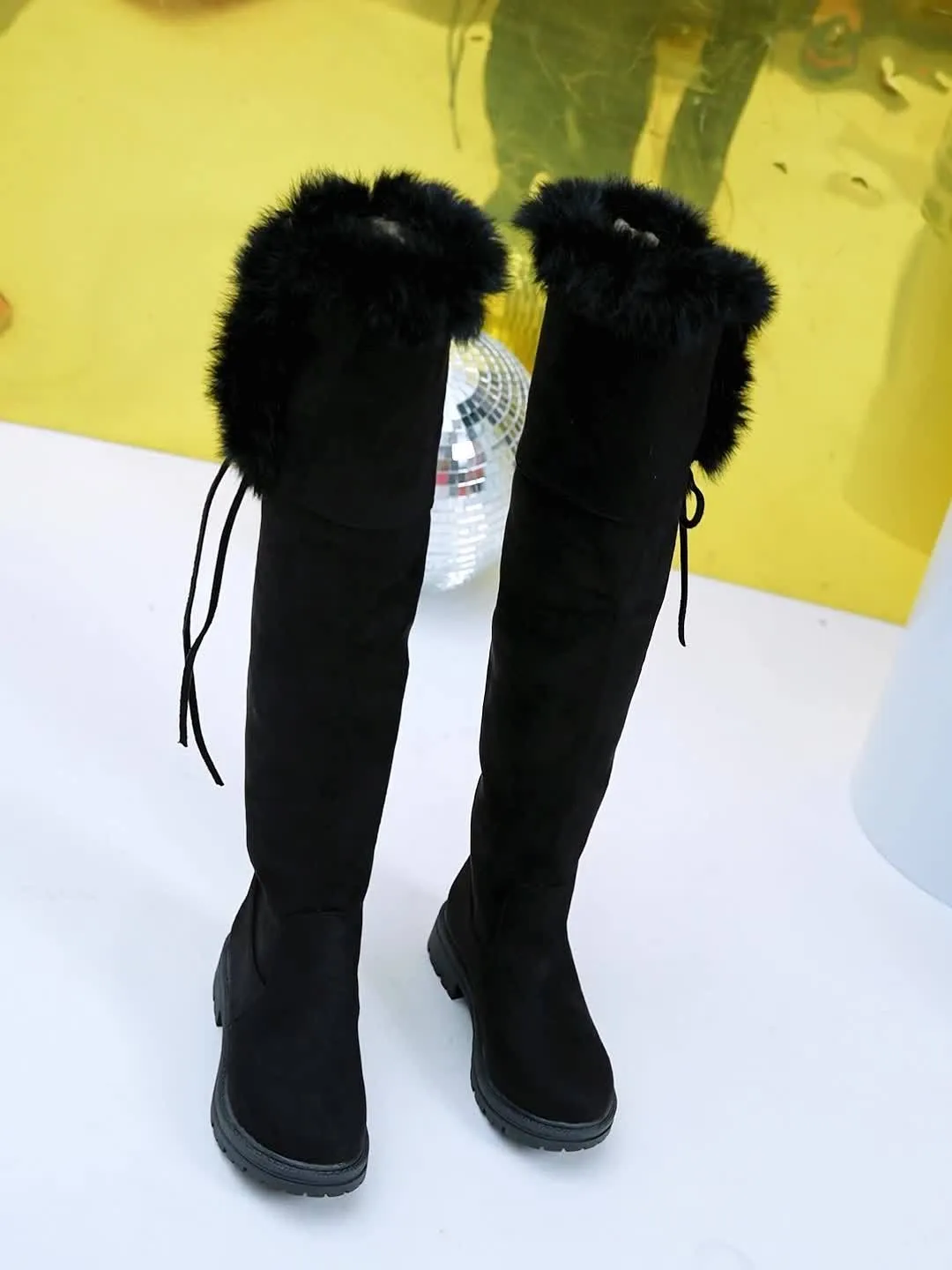 Women's Knee High Winter Boots, Soft Sole Pull On Warm Thermal Lining Snow Boots, Non-slip Perfect For Cold Weather